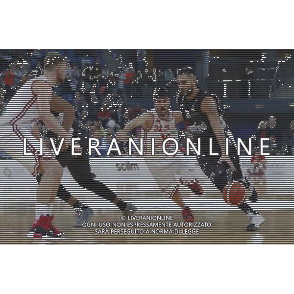 Lega Basket serie A Victoria Libertas Pesaro - Segafredo Virtus Bologna 14/10/2017 nella foto: Pietro Aradori Monaldi Diego ©Claudio Zamagni/Agenzia Aldo Liverani Pietro Aradori Monaldi Diego during basketball match between Victoria Libertas Pallacanestro Pesaro and Segafredo Virtus Bologna at Adriatic Arena in Pesaro on October 14 2017 photo credit Claudio Zamagni/Aldo Liverani Photo Agency 