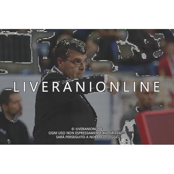 Lega Basket serie A Victoria Libertas Pesaro - Segafredo Virtus Bologna 14/10/2017 nella foto: Coach Alessandro Ramagli Â©Claudio Zamagni/Agenzia Aldo Liverani Coach Alessandro Ramagli during basketball match between Victoria Libertas Pallacanestro Pesaro and Segafredo Virtus Bologna at Adriatic Arena in Pesaro on October 14 2017 photo credit Claudio Zamagni/Aldo Liverani Photo Agency 