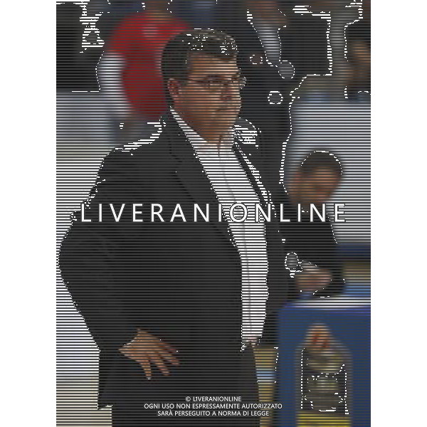 Lega Basket serie A Victoria Libertas Pesaro - Segafredo Virtus Bologna 14/10/2017 nella foto: Coach Alessandro Ramagli Â©Claudio Zamagni/Agenzia Aldo Liverani Coach Alessandro Ramagli during basketball match between Victoria Libertas Pallacanestro Pesaro and Segafredo Virtus Bologna at Adriatic Arena in Pesaro on October 14 2017 photo credit Claudio Zamagni/Aldo Liverani Photo Agency 