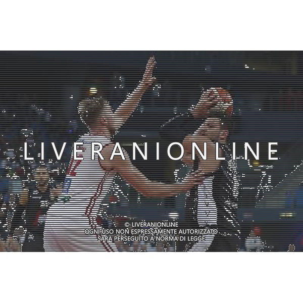 Lega Basket serie A Victoria Libertas Pesaro - Segafredo Virtus Bologna 14/10/2017 nella foto: Alessandro Gentile Mika Erik Â©Claudio Zamagni/Agenzia Aldo Liverani Alessandro Gentile and Mika Erik during basketball match between Victoria Libertas Pallacanestro Pesaro and Segafredo Virtus Bologna at Adriatic Arena in Pesaro on October 14 2017 photo credit Claudio Zamagni/Aldo Liverani Photo Agency 