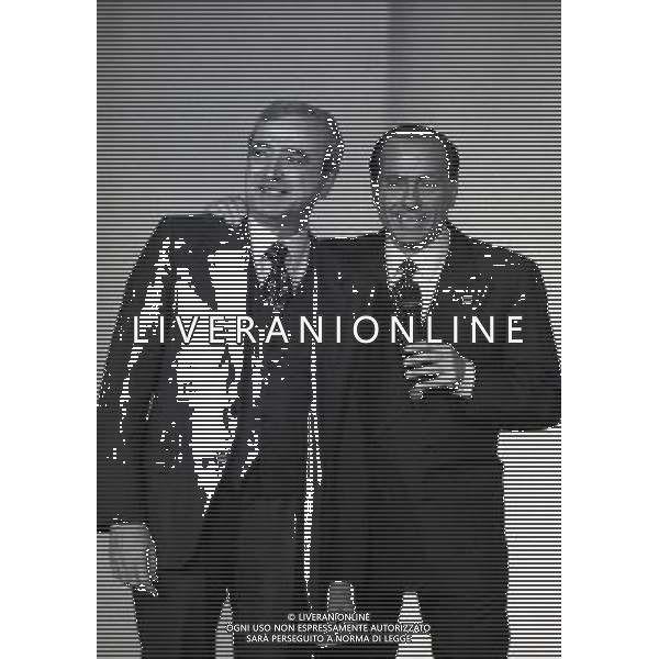 27-03 1996 MILANO FORZA ITALIA NELLA FOTO ANTONIO MARTINO E SILVIO BERLUSCONI AG ALDO LIVERANI SAS