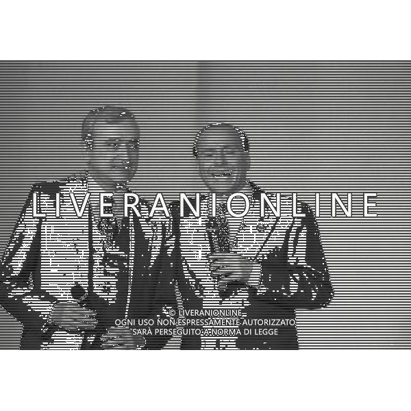 27-03 1996 MILANO FORZA ITALIA NELLA FOTO ANTONIO MARTINO E SILVIO BERLUSCONI AG ALDO LIVERANI SAS