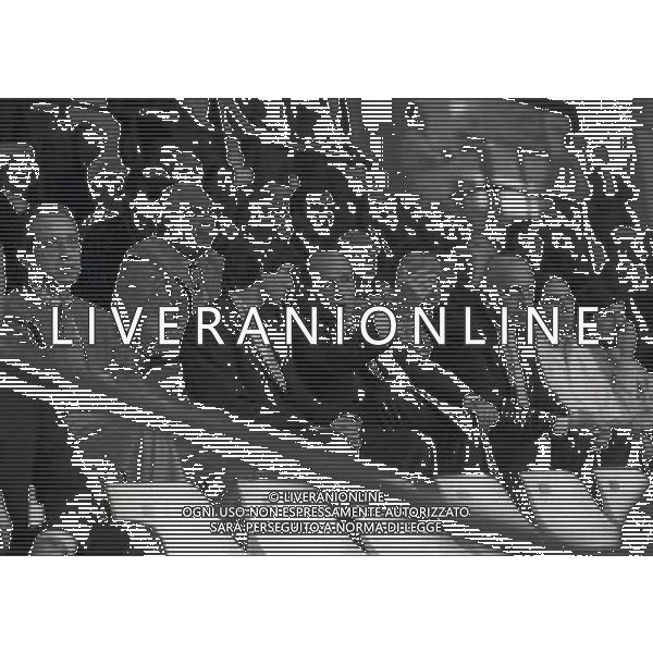 1997-1998 MILANO- STADIO SAN SIRO TRBUNA D\'ONOREâ€¨NELLA FOTO SILVIO BERLUSCONI CON LEONARDO E ADRIANO GALLIANI AG ALDO LIVERANI SAS