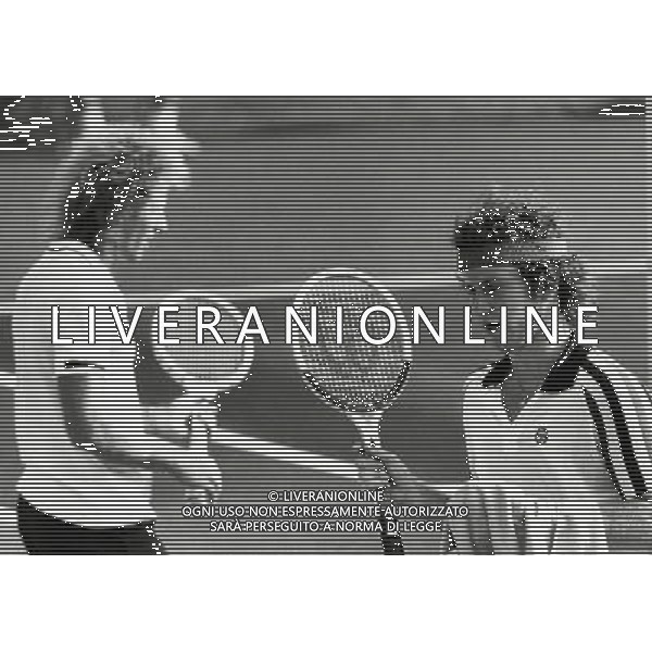 RETROSPETTIVA JOHN MC ENROE TENNIS NELLA FOTO JOHN MC ENROE CON VITAS GERULAITIS AG ALDO LIVERANI SAS 
