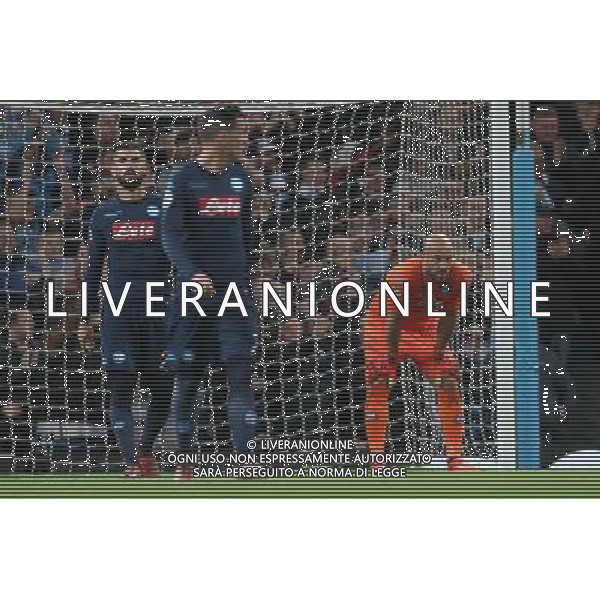 MANCHESTER CITY - NAPOLI CHAMPIONS LEAGUE 17 OTTOBRE 2017 NELLA FOTO LA DELUSIONE DI REINA E HYSAJ ©MOSCA / AGENZIA ALDO LIVERANI SAS