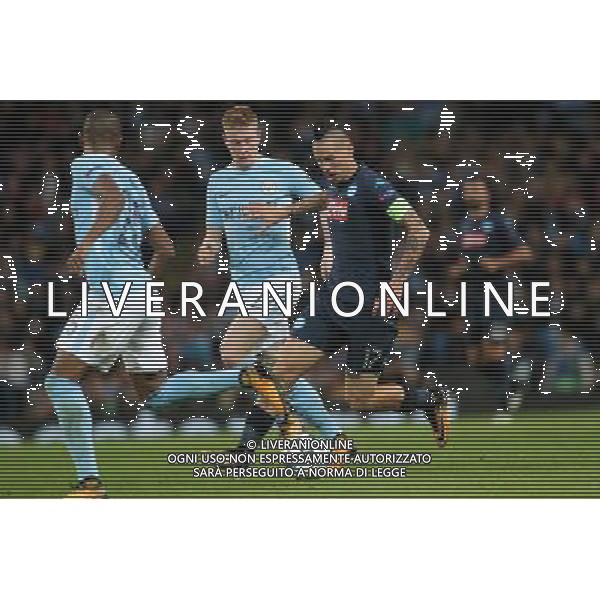 MANCHESTER CITY - NAPOLI CHAMPIONS LEAGUE 17 OTTOBRE 2017 NELLA FOTO MAREK HAMSIK, DE BRUYNE ©MOSCA / AGENZIA ALDO LIVERANI SAS