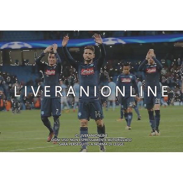 MANCHESTER CITY - NAPOLI CHAMPIONS LEAGUE 17 OTTOBRE 2017 NELLA FOTO LA DELUSIONE DEI GIOCATORI DEL NAPOLI A FINE GARA - DRIES MERTENS E CALLEJON ©MOSCA / AGENZIA ALDO LIVERANI SAS