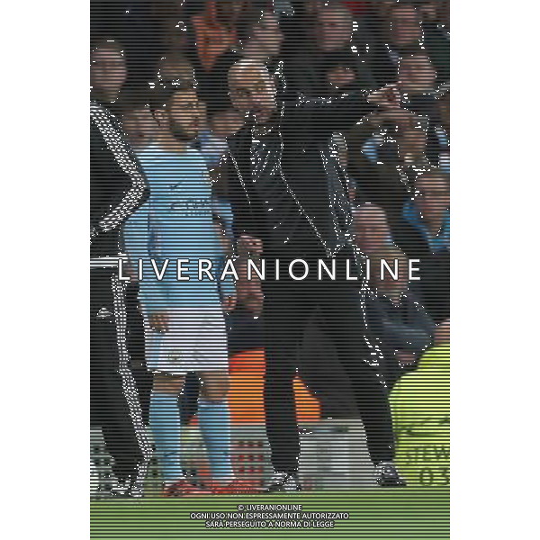 MANCHESTER CITY NAPOLI 17-10-2017 CHAMPIONS LEAGUE NELLA FOTO: JOSEP GUARDIOLA BERNARDO SILVA FOTO MOSCA-AG.LIVERANI