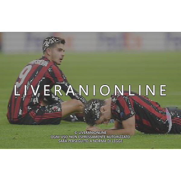 UEFA Europa League 2017/2018 Gruppo D Milano - 19.10.2017 Milan-AEK Atene Nella Foto:delusione per l occasione mancata di bonaventura e andre silva /Ph.Vitez-Ag. Aldo Liverani