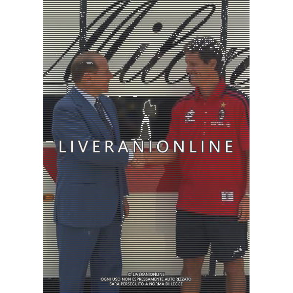 16-07-1997 MILANELLO NELLA FOTO FABIO CAPELLO CON SILVIO BERLSUCONI AG ALDO LIVERANI SAS