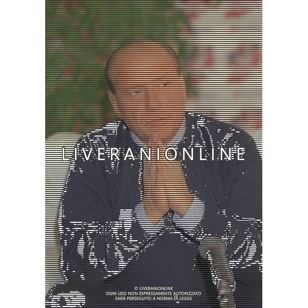 MILANELLO-01-03-1997 INTERVISTA CON I GIORNALISTI A SILVIO BERLUSCONI NELLA FOTO SILVIO BERLUSCONI AG ALDO LIVERANI SAS