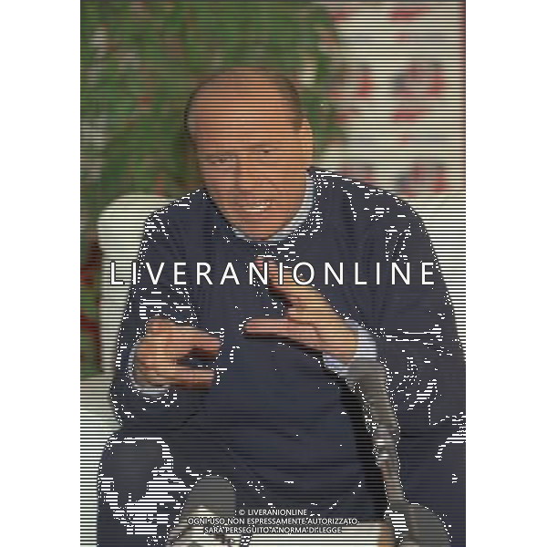 MILANELLO-01-03-1997 INTERVISTA CON I GIORNALISTI A SILVIO BERLUSCONI NELLA FOTO SILVIO BERLUSCONI AG ALDO LIVERANI SAS