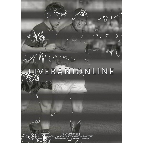 1995 RETROSPETTIVA ROY HODGSON ALLENATORE NAZIONALE SVIZZERA NELLA FOTO ROY HODGSON CON CIRIACO SFORZA AG ALDO LIVERANI SAS