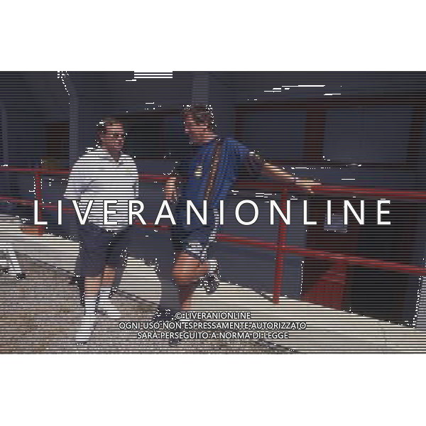 1996 RETROSPETTIVA ROY HODGSON ALLENATORE INTER NELLA FOTO ROY HODGSON CON GUIDO SUSINI AG ALDO LIVERANI SAS