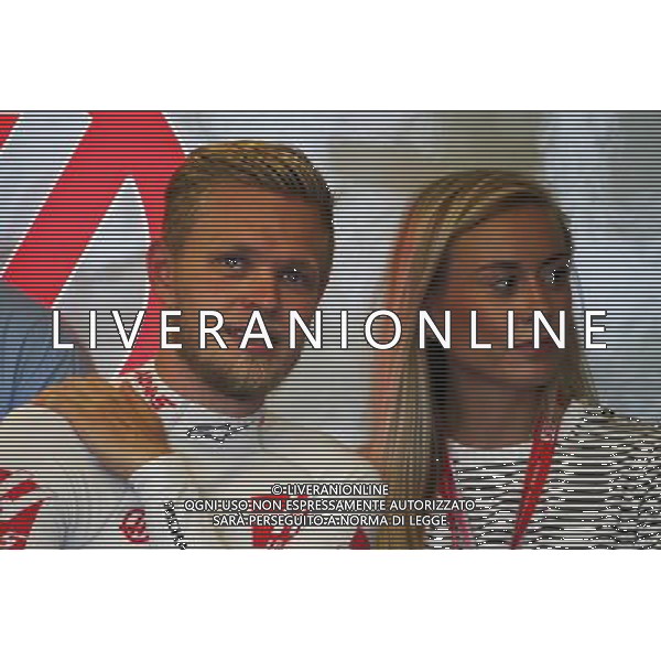 Kevin Magnussen (DEN) Haas F1 Team with his wife Louise Gjorup (DEN). 21.10.2017. Formula 1 World Championship, Rd 17, United States Grand Prix, Austin, Texas, USA, Qualifying Day. AG ALDO LIVERANI SAS ONLY ITALY