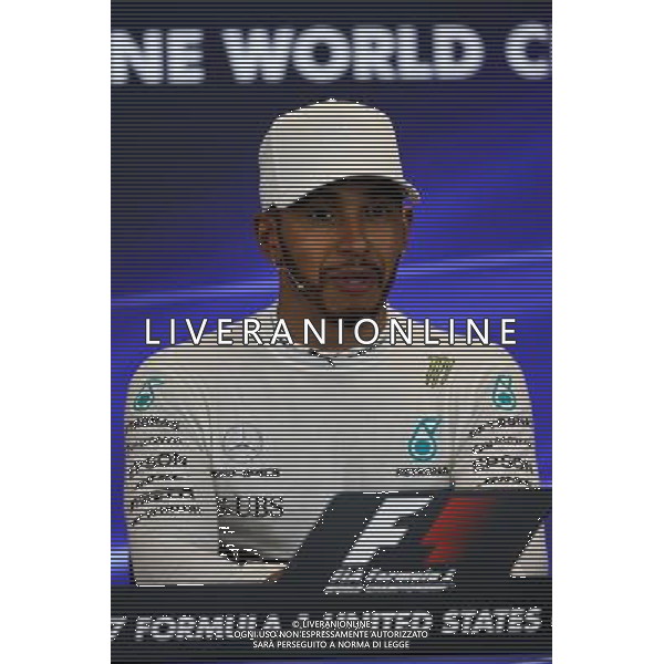 Lewis Hamilton (GBR) Mercedes AMG F1 in the FIA Press Conference. 21.10.2017. Formula 1 World Championship, Rd 17, United States Grand Prix, Austin, Texas, USA, Qualifying Day. AG ALDO LIVERANI SAS ONLY ITALY