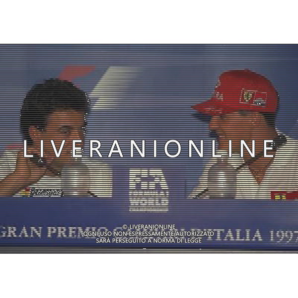 04-09-1997 GP MONZA F1 NELLA FOTO JEAN ALESI E MICHEAL SCHUMACHER AG ALDO LIVERANI SAS