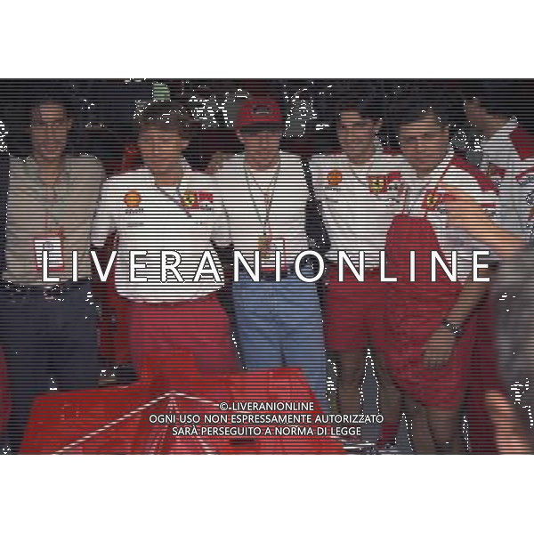 06-09-1997 GP MONZA F1 NELLA FOTO MORENO TORRICELLI E ALESSANDRO DEL PIERO NEI BOX FERRARI AG ALDO LIVERANI SAS