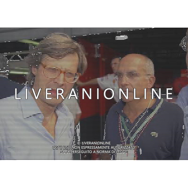 06-09-1997 GP MONZA F1 NELLA FOTO GABRIELE ALBERTINI E VITTORIO SGARBI AG ALDO LIVERANI SAS
