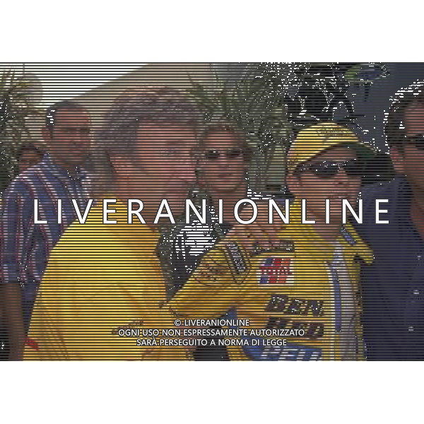 07-09 1997 GP MONZA F1 NELLA FOTO EDDIE JORDAN CON GIANCARLO FISICHELLA AG ALDO LIVERANI SAS