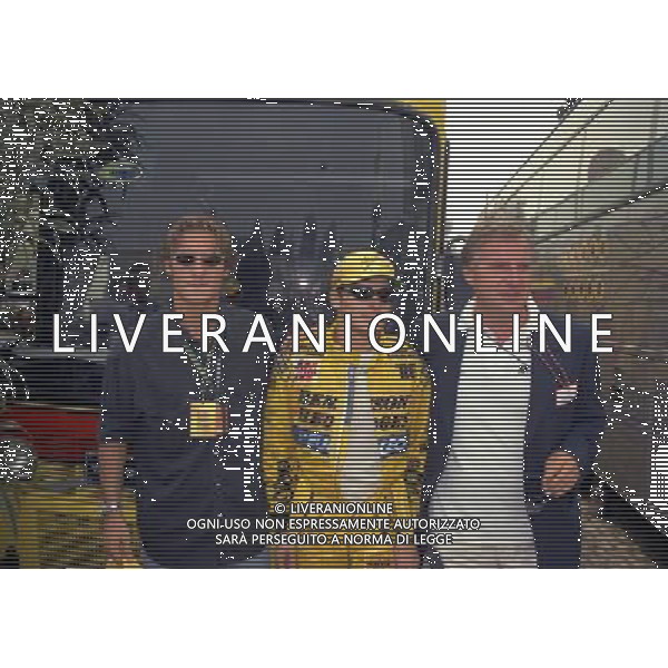 07-09 1997 GP MONZA F1 NELLA FOTO FRANCESCO TOTTI E GIANCARLO FISICHELLA AG ALDO LIVERANI SAS