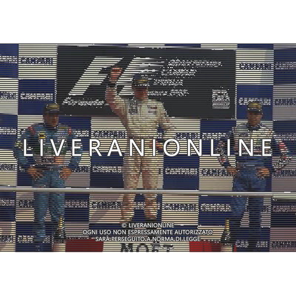 07-09 1997 GP MONZA F1â€¨NELLA FOTO David Coulthard, seguito da Jean Alesi e Heinz-Harald Frentzenâ€¨AG ALDO LIVERANI SASâ€¨