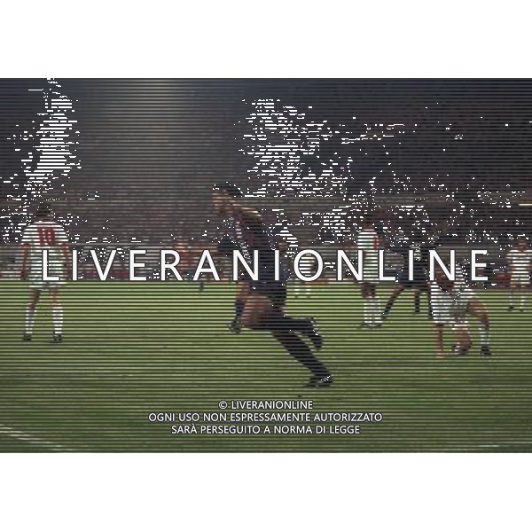 24-05-1995 VIENNA FINALE DI CHAMPIONS LEAGUE MILAN AJAX 0-1 NELLA FOTO ESULTANZA PATRICK KLUIVERT AG ALDO LIVERANI SAS