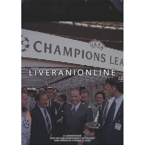 24-05-1995 VIENNA FINALE DI CHAMPIONS LEAGUE MILAN AJAX 0-1 NELLA FOTO SILVIO BERLUSCONI AG ALDO LIVERANI SAS