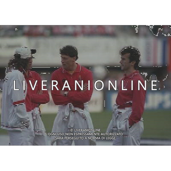 24-05-1995 VIENNA FINALE DI CHAMPIONS LEAGUE MILAN AJAX 0-1 NELLA FOTO MARCO VAN BASTEN E DEJAN SAVICEVIC AG ALDO LIVERANI SAS