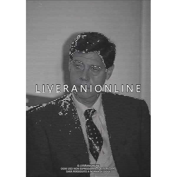 1993-1994 PRESENTAZIONE DEL NUOVO ALLENATO DELL\'INTER GIAMPIERO MARINI NELLA FOTO ROBERTO TAVECCHIO VICE PRESIDENTE INTER AG ALDO LIVERANI SAS
