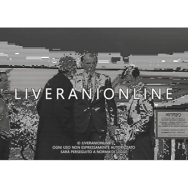 1993-1994 PRESENTAZIONE DEL NUOVO ALLENATO DELL\'INTER GIAMPIERO MARINI NELLA FOTO ERNESTO PELLEGRINI CON VALBERTO MILIANI E THOMAS VILLA AG ALDO LIVERANI SAS