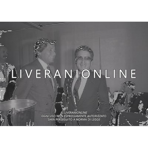 1985 MILANO LEGA CALCIO INCONTRO PRESIDENTI SERIE A E SERIE B NELLA FOTO LUCIANO NIZZOLA E ANTONIO MATARRESE AG ALDO LIVERANI SAS