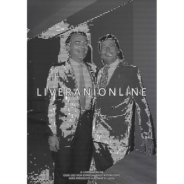 1985 MILANO LEGA CALCIO INCONTRO PRESIDENTI SERIE A E SERIE B NELLA FOTO ERNESTO PELLEGRINI E LUCIANO NIZZOLA AG ALDO LIVERANI SAS
