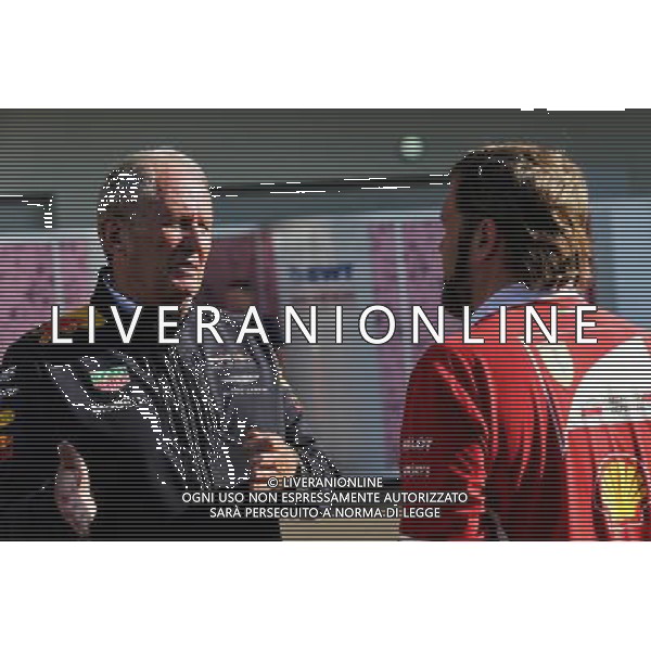 (L to R): Dr Helmut Marko (AUT) Red Bull Motorsport Consultant with Gino Rosato (CDN) Ferrari. 27.10.2017. Formula 1 World Championship, Rd 18, Mexican Grand Prix, Mexico City, Mexico, Practice Day. / AGENZIA ALDO LIVERANI SAS - ITALY ONLY EDITORIAL USE ONLY - 27.10.2017 GP F1 World Championship, Citta\' del Messico - Prove Libere