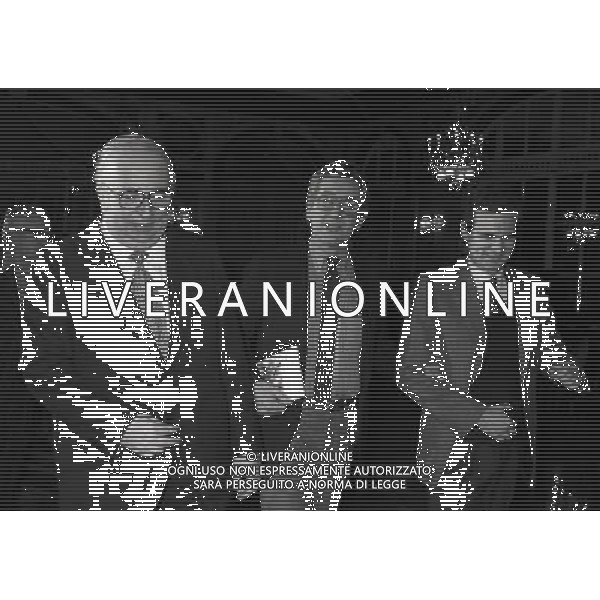 MILANO 1984 -TRASMISSIONE TELEVISIVA DI RETE 4 NELLA FOTO GIOVANNI SPADOLINI AG ALDO LIVERANI SAS
