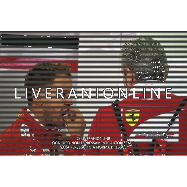(L to R): Sebastian Vettel (GER) Ferrari with Maurizio Arrivabene (ITA) Ferrari Team Principal. 28.10.2017. Formula 1 World Championship, Rd 18, Mexican Grand Prix, Mexico City, Mexico, Qualifying Day. AG ALDO LIVERANI SAS ONLY ITALY