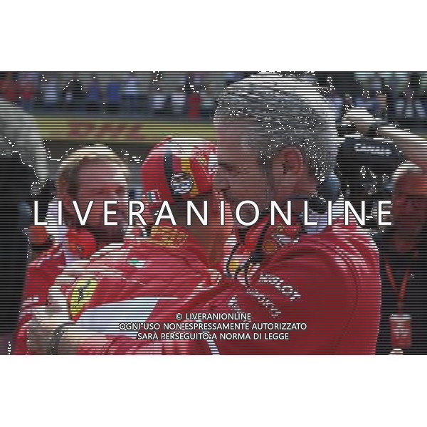 Sebastian Vettel (GER) Ferrari SF70H and Maurizio Arrivabene (ITA) Ferrari Team Principal. 28.10.2017. Formula 1 World Championship, Rd 18, Mexican Grand Prix, Mexico City, Mexico, Qualifying Day. AG ALDO LIVERANI SAS ONLY ITALY