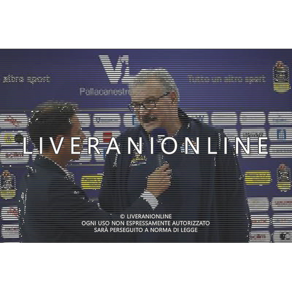 Lega Basket serie A Victoria Libertas Pesaro - Vanoli Basket Cremona 29/10/2017 nella foto: Coach Romeo Sacchetti Â©Claudio Zamagni/Agenzia Aldo Liverani Coach Romeo Sacchetti during basketball match between Victoria Libertas Pallacanestro Pesaro and Vanoli Basket Cremona at Adriatic Arena in Pesaro on October 29 2017 photo credit Claudio Zamagni/Aldo Liverani Photo Agency 