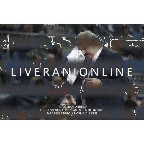 Lega Basket serie A Victoria Libertas Pesaro - Vanoli Basket Cremona 29/10/2017 nella foto: Coach Romeo Sacchetti Â©Claudio Zamagni/Agenzia Aldo Liverani Coach Romeo Sacchetti during basketball match between Victoria Libertas Pallacanestro Pesaro and Vanoli Basket Cremona at Adriatic Arena in Pesaro on October 29 2017 photo credit Claudio Zamagni/Aldo Liverani Photo Agency 