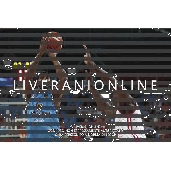 Lega Basket serie A Victoria Libertas Pesaro - Vanoli Basket Cremona 29/10/2017 nella foto: Melbourne Landon Â©Claudio Zamagni/Agenzia Aldo Liverani Melbourne Landon during basketball match between Victoria Libertas Pallacanestro Pesaro and Vanoli Basket Cremona at Adriatic Arena in Pesaro on October 29 2017 photo credit Claudio Zamagni/Aldo Liverani Photo Agency 