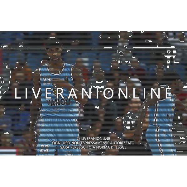 Lega Basket serie A Victoria Libertas Pesaro - Vanoli Basket Cremona 29/10/2017 nella foto: Melbourne Landon ©Claudio Zamagni/Agenzia Aldo Liverani Melbourne Landon during basketball match between Victoria Libertas Pallacanestro Pesaro and Vanoli Basket Cremona at Adriatic Arena in Pesaro on October 29 2017 photo credit Claudio Zamagni/Aldo Liverani Photo Agency 