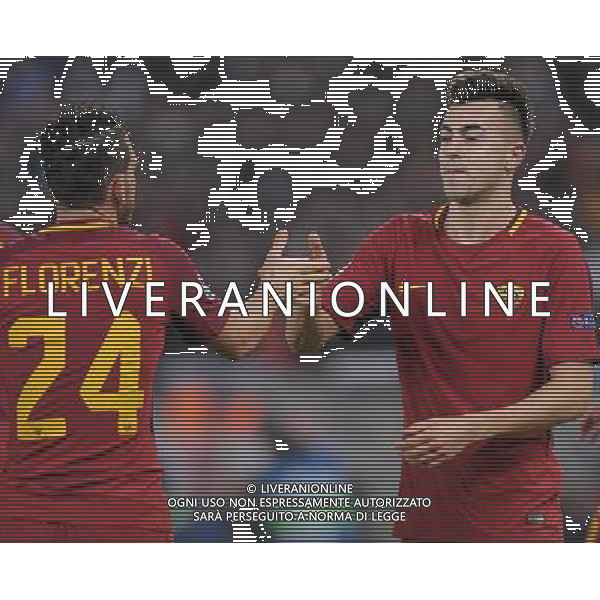 UEFA Champions League 2017/2018 Gruppo C Roma - 31.10.2017 Roma-Chelsea Nella Foto:el stephane shaarawy esulta secondo gol con florenzi /Ph.Vitez-Ag. Aldo Liverani