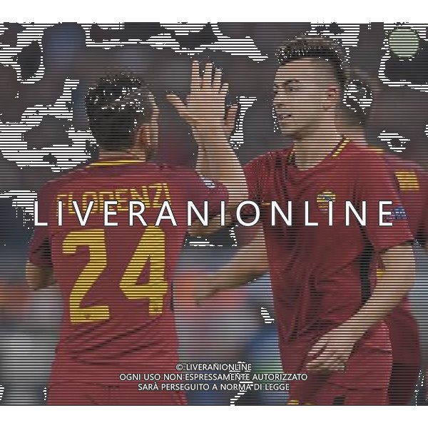 UEFA Champions League 2017/2018 Gruppo C Roma - 31.10.2017 Roma-Chelsea Nella Foto:el stephane shaarawy esulta secondo gol con florenzi /Ph.Vitez-Ag. Aldo Liverani