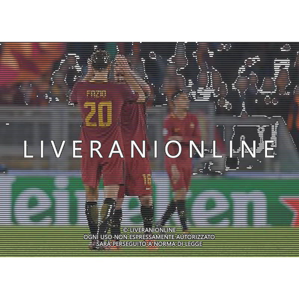 UEFA Champions League 2017/2018 Gruppo C Roma - 31.10.2017 Roma-Chelsea Nella Foto:fazio e de rossi festeggiano /Ph.Vitez-Ag. Aldo Liverani