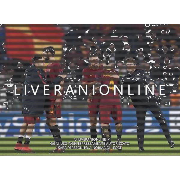 UEFA Champions League 2017/2018 Gruppo C Roma - 31.10.2017 Roma-Chelsea Nella Foto:di francesco nainggolan strootman fazio e el shaarawy festeggiano /Ph.Vitez-Ag. Aldo Liverani