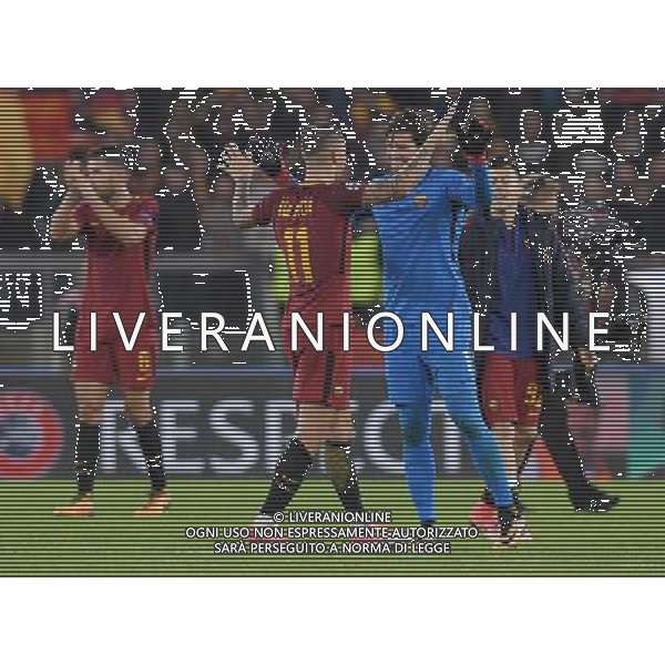 UEFA Champions League 2017/2018 Gruppo C Roma - 31.10.2017 Roma-Chelsea Nella Foto:alisson e kolarov festeggiano /Ph.Vitez-Ag. Aldo Liverani