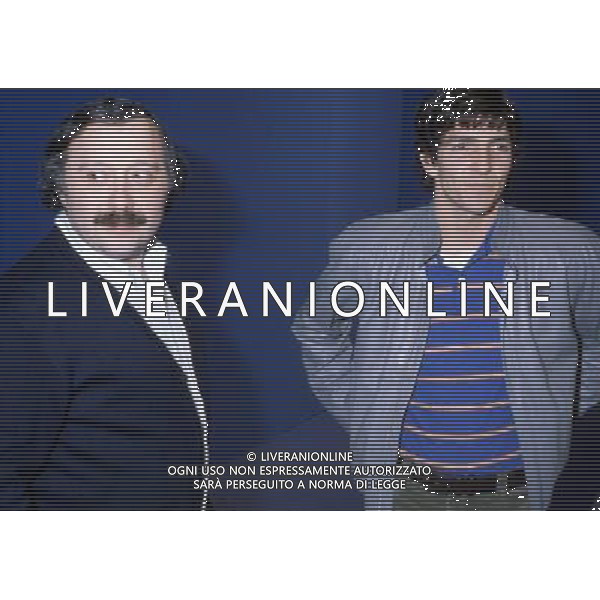 RETROSPETTIVA PAOLO ROSSI CALCIATORE NELLA FOTO PAOLO ROSSI CON GIANNI MINA\' AG ALDO LIVERANI SAS