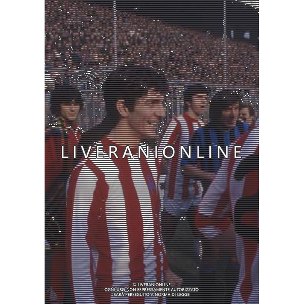 RETROSPETTIVA PAOLO ROSSI CALCIATORE NELLA FOTO PAOLO ROSSI CON LA MAGLIA DEL VICENZA AG ALDO LIVERANI SAS