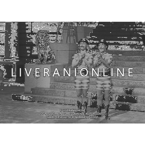 Quo Vadiz? varieta\' televisivo in onda su Rete4 nel 1984 - Retrospettiva nella foto Don Lurio e Maurizio Nichetti ©Archivio / AGENZIA ALDO LIVERANI SAS 