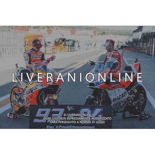 09.11.2017. Circuito Ricardo Tormo, Valencia, Spagna. Marc Marquez e Andrea Dovizioso. foto g.piazzolla-ag aldo liverani sas